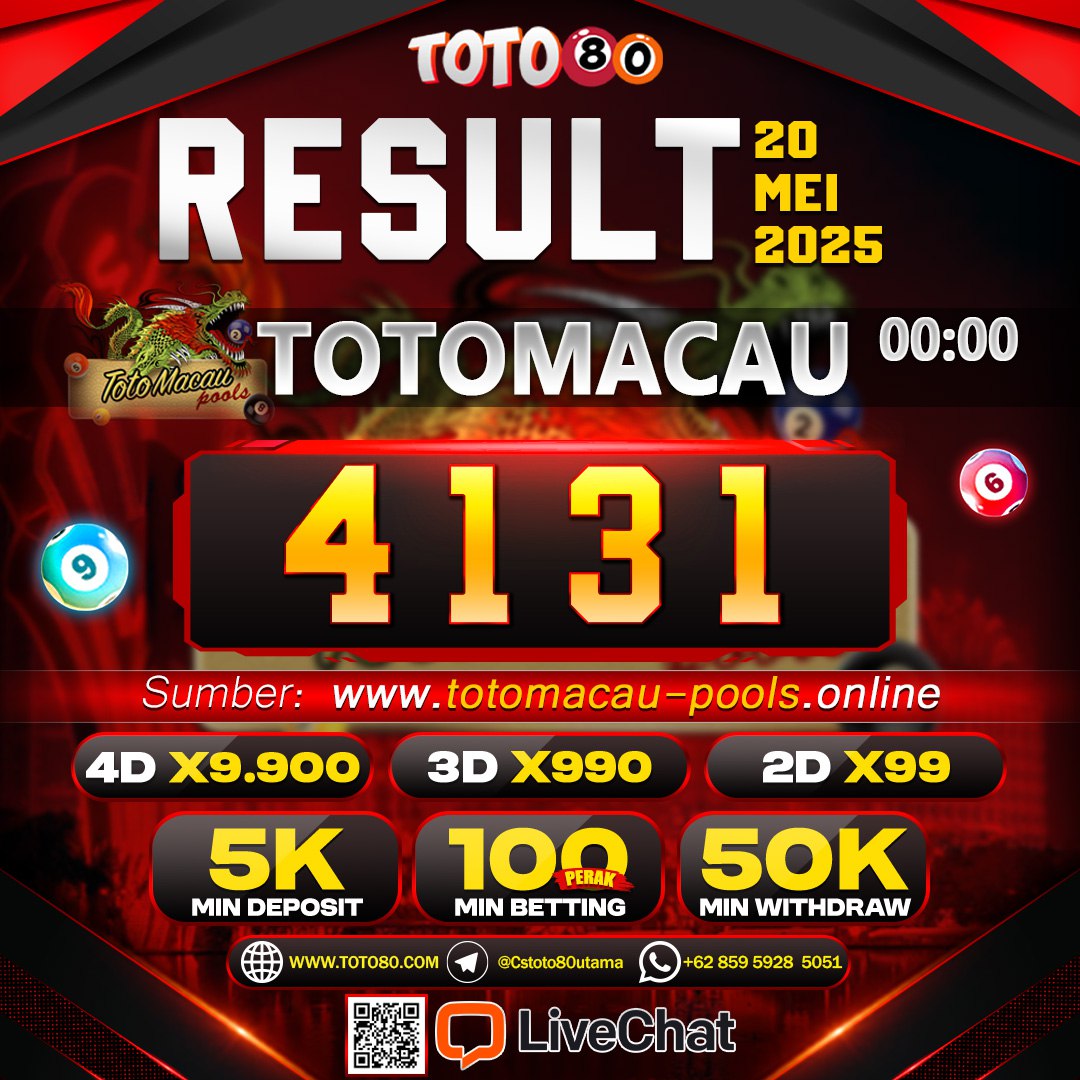 SITUS TOTO80 - MACAU POOLS | BOCORAN MACAU | PREDIKSI TOTO MACAU 4D | RESULT TOGEL MACAU 
