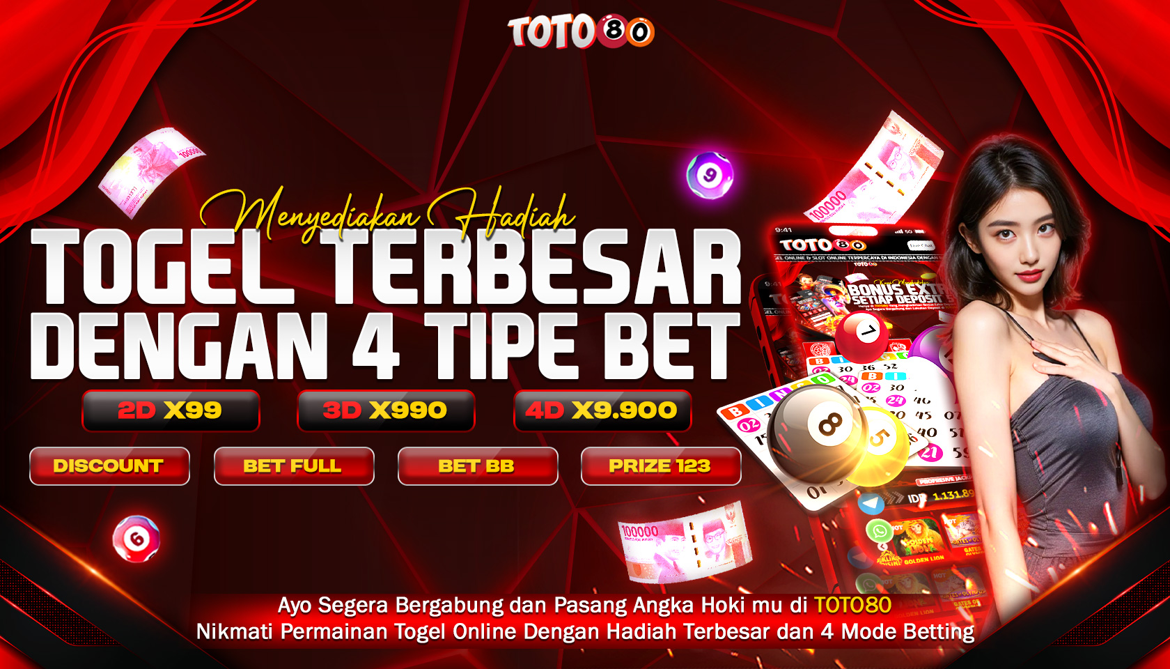 Toto80 - Website Bandar Togel Online Dengan Hadiah 4D Terbesar 